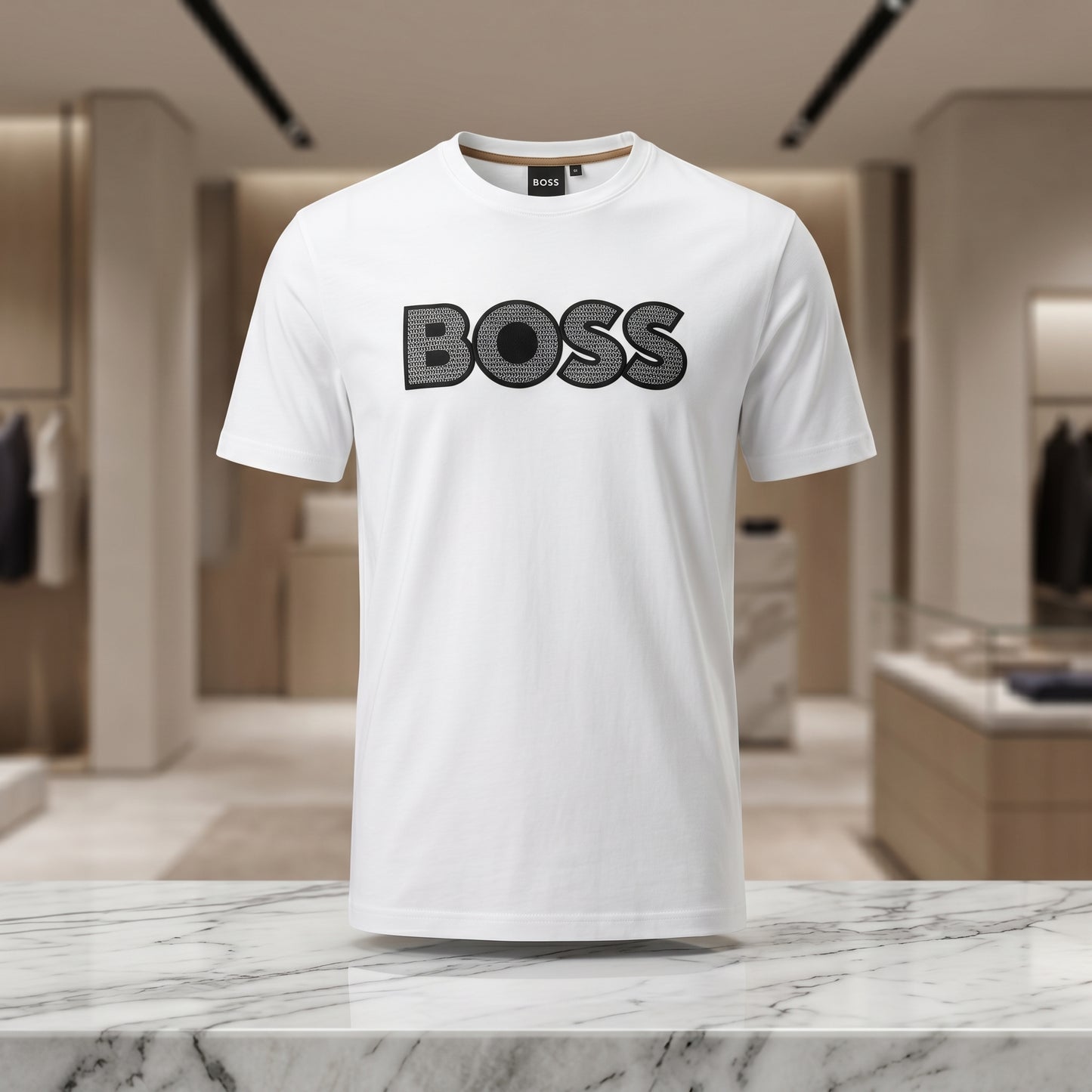 Camiseta Masculina Peruana Branca BOSS Premium