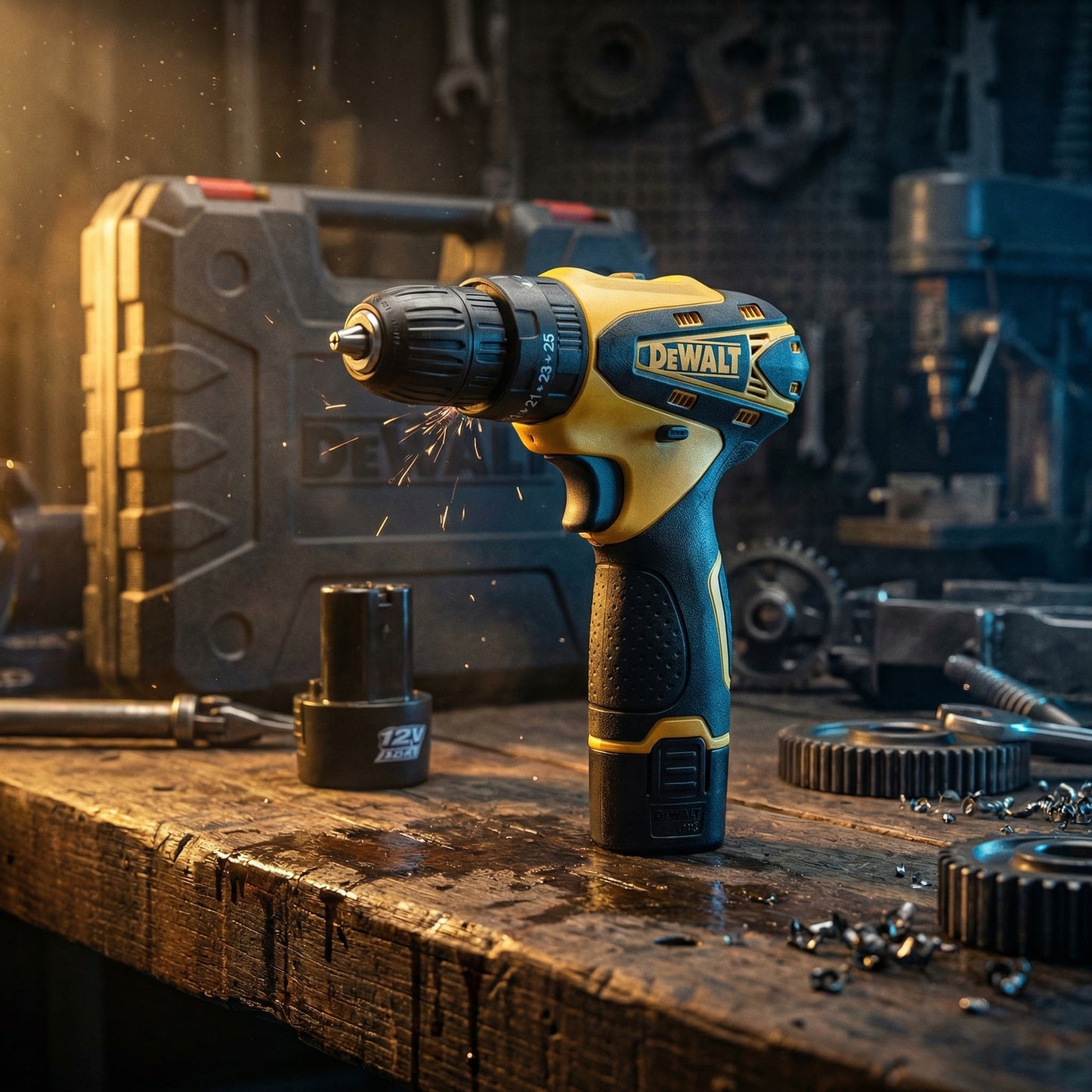 Parafusadeira/Furadeira Sem Fio DeWalt 12V com Maleta + Carregador