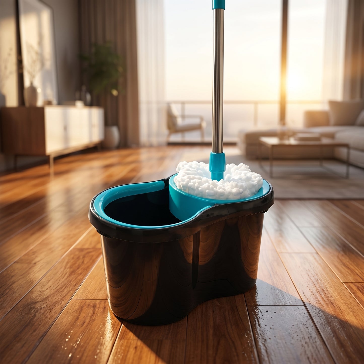 Mop Giratório 360° Xplast Home com Balde 8,7L